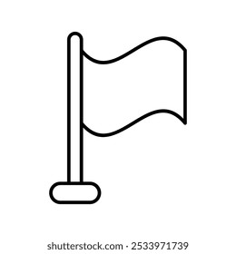 Icono de bandera con fondo blanco Vector Ilustración de stock