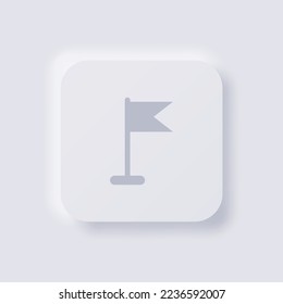Icono de indicador, Neumorfismo blanco diseño de interfaz de usuario suave para diseño web, IU de aplicación y más, Button, Vector.