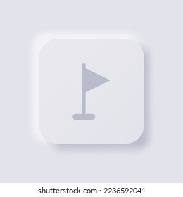 Flag icon, White Neumorphism soft UI Design for Web design, Application UI and more, Button, Vector.
