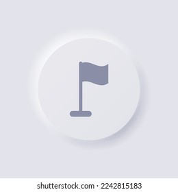 Icono de indicador, Neumorfismo blanco diseño de interfaz de usuario suave para diseño web, IU de aplicación y más, Button, Vector.
