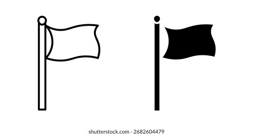  Flaggensymbol auf weißem Hintergrund