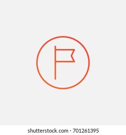 Flag icon.gradient illustration isolated vector sign symbol