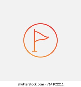 Flag icon.gradient illustration isolated vector sign symbol