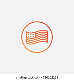 Flag icon.gradient illustration isolated vector sign symbol