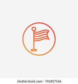 Flag  icon.gradient illustration isolated vector sign symbol