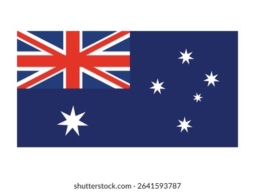 Flag icons of Australia. Australia Official National Flag. Flat Digital Vector Illustration of  Australia Flag and National Emblem. Rectangular  Australia Flag Icon – Standard Size and Colors.