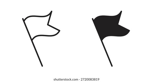 Flag icons of black colored in various styles