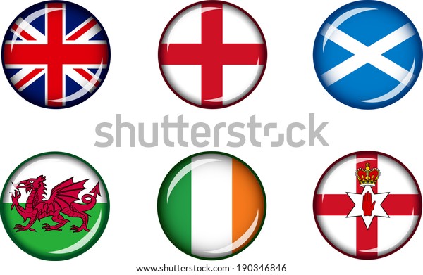 Flag Icons British Isles Vector Graphic Stock Vector Royalty Free