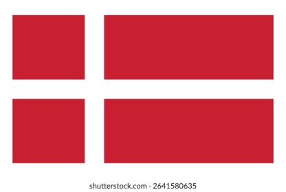 Flag icons of Denmark. Denmark Official National Flag. Flat Digital Vector Illustration of  Denmark Flag and National Emblem. Rectangular  Denmark Flag Icon – Standard Size and Colors.