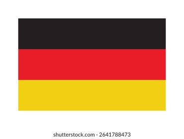 Flag icons of Germany. Germany Official National Flag. Flat Digital Vector Illustration of  Germany Flag and National Emblem. Rectangular  Germany Flag Icon – Standard Size and Colors.
