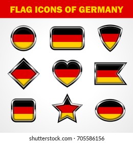 Flag Icons of Germany Stock vector graphic