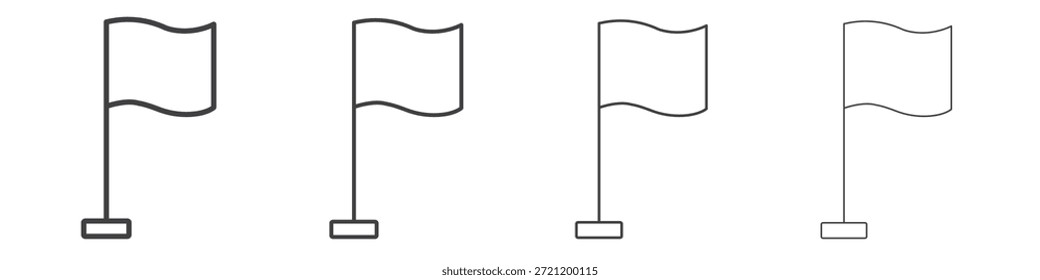 Ícones de sinalizador para design gráfico e Web.