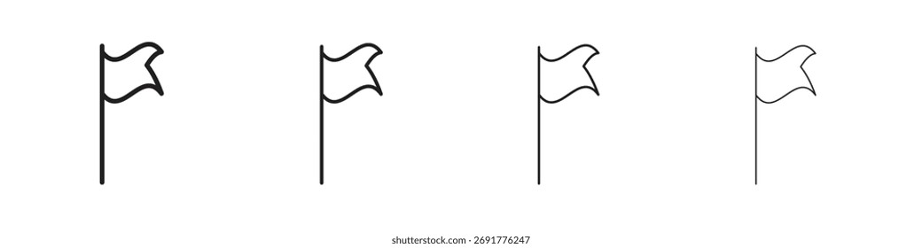 Iconos de la bandera ilustraciones colección sobre fondo blanco. Gráficos de Vector perfecto de píxeles