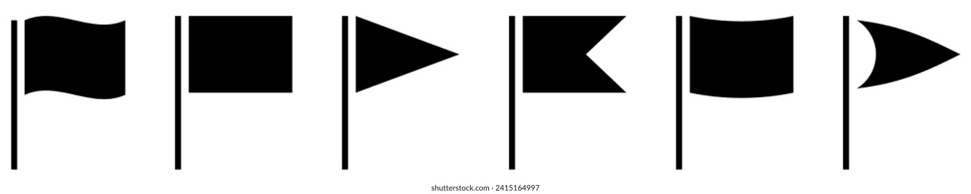 Flag icons. Location marker symbol
