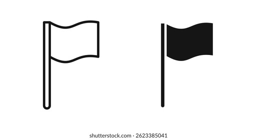 Flag icons on white background for web