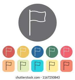 Flag icons set. Vector illustration.