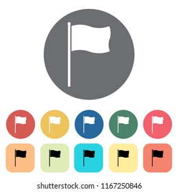 Flag icons set. Vector illustration.