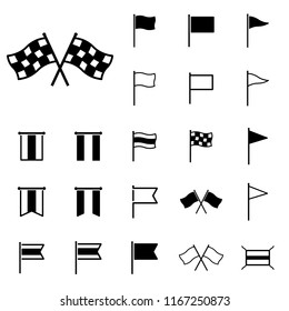 Flag icons set. Vector illustration.