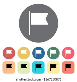 Flag icons set. Vector illustration.