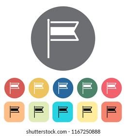 Flag icons set. Vector illustration.