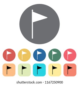 Flag icons set. Vector illustration.