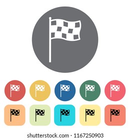 Flag icons set. Vector illustration.