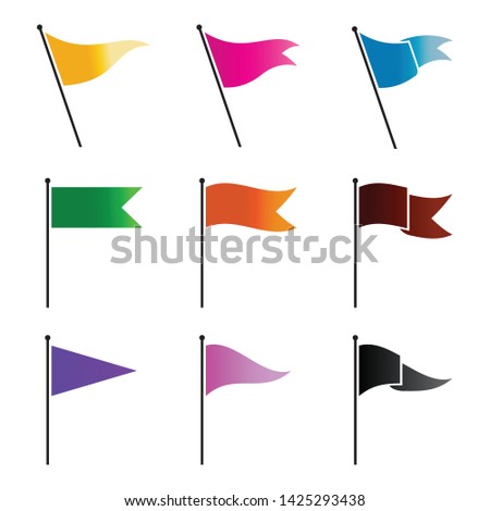 Flag icons set. Vector illustration