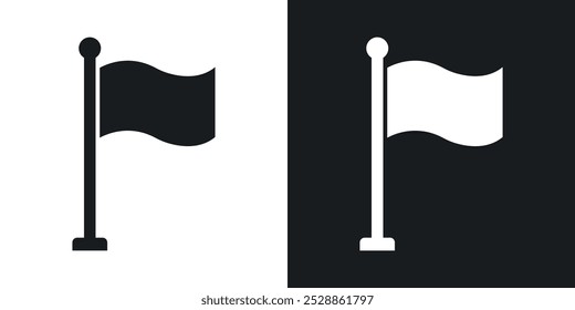 Flag icons. solid style vector