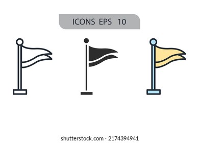 flag icons  symbol vector elements for infographic web