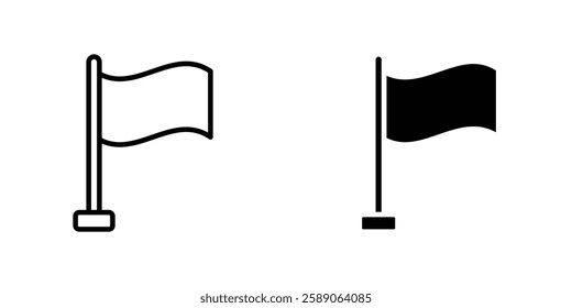 Flag icons thin line illustrations designs