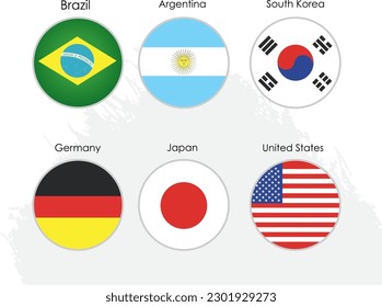 flag icons of various countries