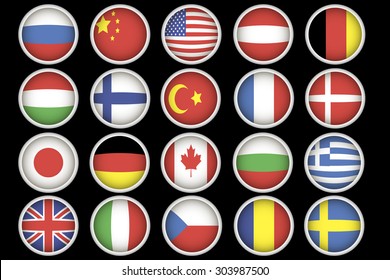 flag icons.  Vector Icon Set flag countries