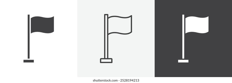 Flag icon.Trendy moderna plana linear vetor ilustração no fundo branco.