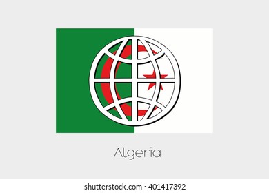 A Flag Illustration of Algeria