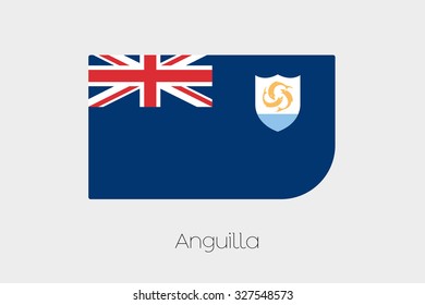 A Flag Illustration of Anguilla