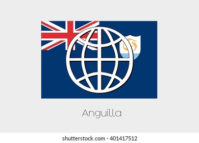 A Flag Illustration of Anguilla