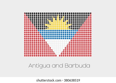 A Flag Illustration of Antigua and Barbuda