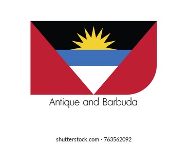 A Flag Illustration of Antique and Barbuda