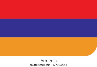 A Flag Illustration of Armenia