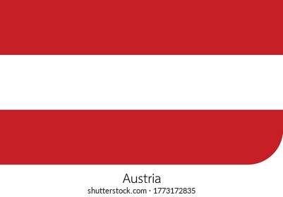 A Flag Illustration of Austria