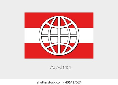 A Flag Illustration of Austria