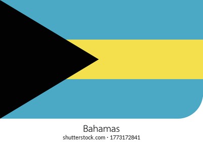 A Flag Illustration of Bahamas