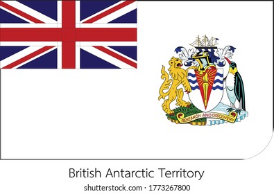 A Flag Illustration of British Antarctic Territory