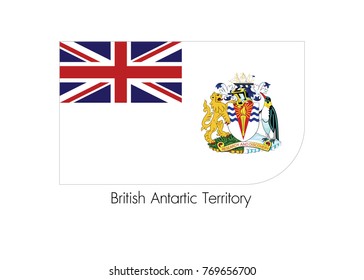 A Flag Illustration of British Antartic Territory