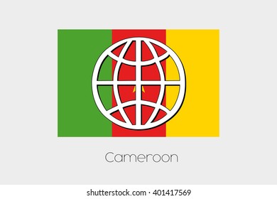 A Flag Illustration of Cameroon