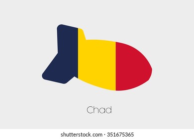 A Flag Illustration of Chad