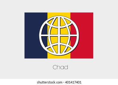 A Flag Illustration of Chad