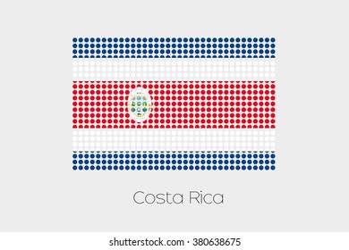 A Flag Illustration of Costa Rica
