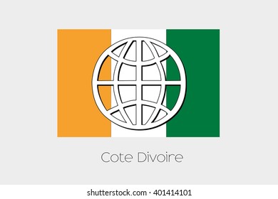 A Flag Illustration of Cote Divoire