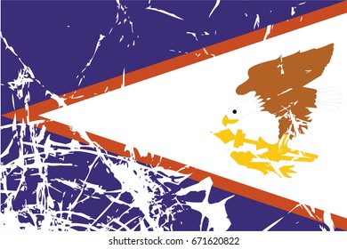 A Flag Illustration of the country of American Samoa